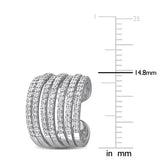 5/8 CT TW Lab Grown Diamond Multi Row Ear Cuffs in 14k White Gold