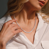 1 7/8 CT TW Lab Grown Diamond Tennis Necklace in Sterling Silver