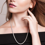 2 1/3 CT TW Lab Grown Diamond Tennis Necklace in Sterling Silver