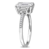 2 1/3 CT TW Multi Shaped Lab Grown Diamond 3 Stone Engagement Ring in 14k White Gold