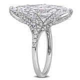 9 3/8 CT TW Marquise Cut Lab Grown Diamond Engagement Ring in 14k White Gold