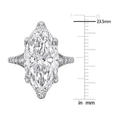 9 3/8 CT TW Marquise Cut Lab Grown Diamond Engagement Ring in 14k White Gold