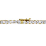 14 1/10 CT TW Lab Grown Diamond Tennis Necklace in 14k Yellow Gold