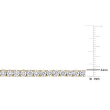 14 1/10 CT TW Lab Grown Diamond Tennis Necklace in 14k Yellow Gold