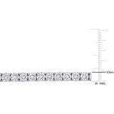 10 3/4 CT TW Lab Grown Diamond Tennis Bracelet in 14k White Gold