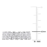 2 3/5 CT TW Heart Cut Lab Grown Diamond Double Row Ring in 10k White Gold