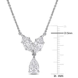 2 1/3 CT TW Lab Grown Diamond Drop Necklace in 14k White Gold