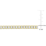 7 1/3 CT TW Emerald Cut Lab Grown Diamond Tennis Bracelet in 14k Yellow Gold