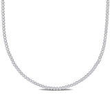 7 1/3 CT TW Lab Grown Diamond Tennis Necklace in 14k White Gold