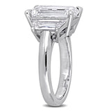 6 5/8 CT TW Lab Grown Diamond 3-Stone Engagement Ring in 18k White Gold