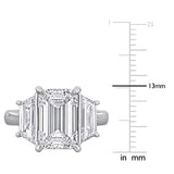 6 5/8 CT TW Lab Grown Diamond 3-Stone Engagement Ring in 18k White Gold