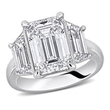 6 5/8 CT TW Lab Grown Diamond 3-Stone Engagement Ring in 18k White Gold