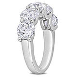 4 1/2 CT TW Lab Grown Diamond Semi Eternity Band in 14k White Gold