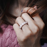 4 1/2 CT TW Lab Grown Diamond Semi Eternity Band in 14k White Gold